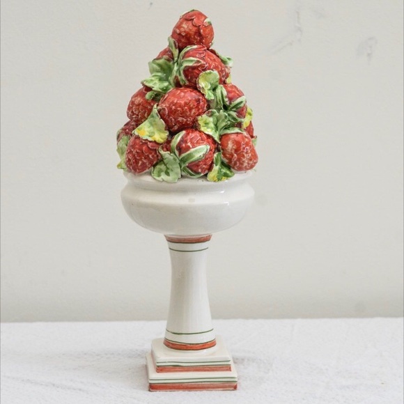 Vintage Other - Vintage Italian Porcelain Strawberry Topiary
